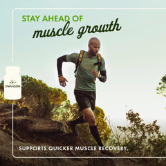 Close-up of vanilla protein powder texture