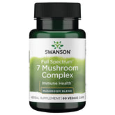 Swanson Full Spectrum 7 Mushroom Complex bottle with 60 vegetarian capsules
