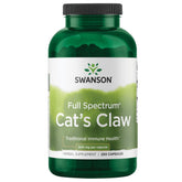 Bottle of Swanson Full Spectrum Cat's Claw 500 mg capsules