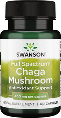 Swanson Full Spectrum Chaga Mushroom 400 mg – 60 capsules