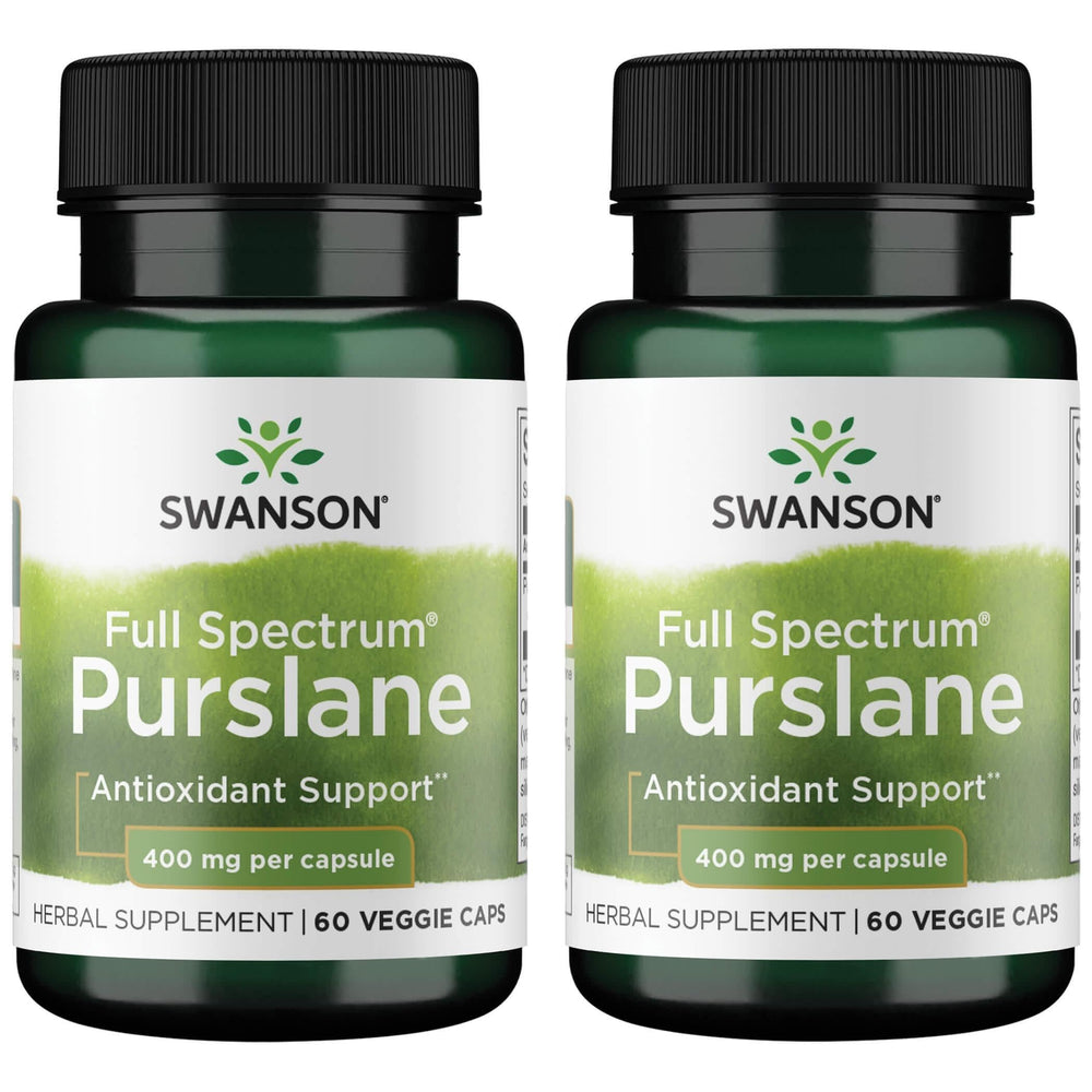 Swanson Full Spectrum Purslane 400 mg, 60 Veg Capsules, 2-pack (Vegetarian, Non-GMO)