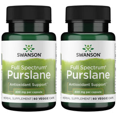 Swanson Full Spectrum Purslane 400 mg, 60 Veg Capsules, 2-pack (Vegetarian, Non-GMO)