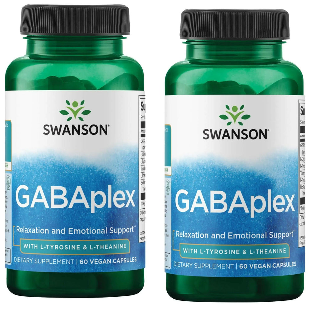 Hero image: Swanson Gabaplex 2-pack 60 vegetarian capsules
