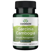 Garcinia Cambogia bottle with label and capsules (hero image)