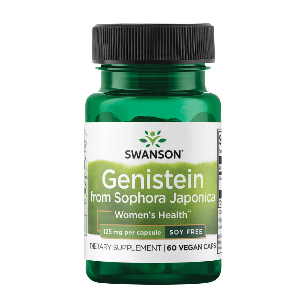 Swanson Soy-Free Genistein bottle on white background