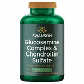 Swanson glucosamine complex and chondroitin softgels bottle close-up