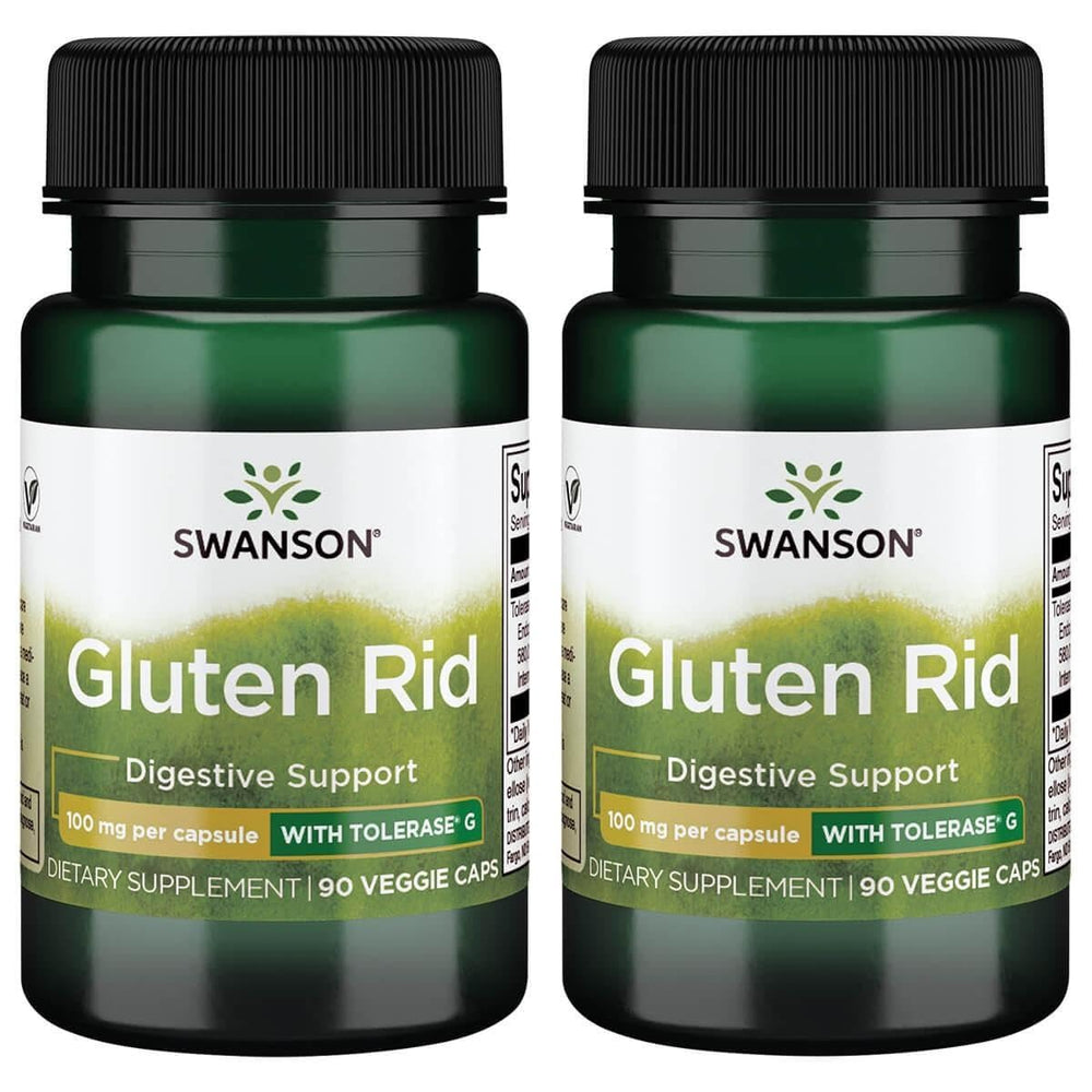 Swanson Gluten Rid with Tolerase G 100 mg – 90 Veg Caps (2 Pack)