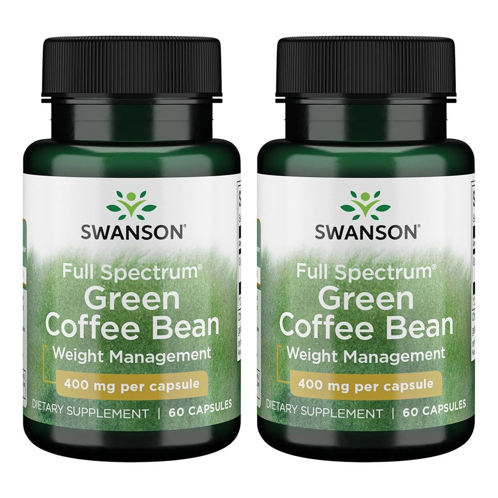 Swanson Full Spectrum Green Coffee Bean 400 mg – 60 Capsules (2 Pack)