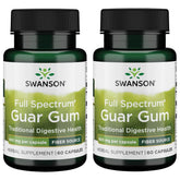 Front view of Swanson Full Spectrum Guar Gum 400 mg 60 Caps (2 Pack) bottle