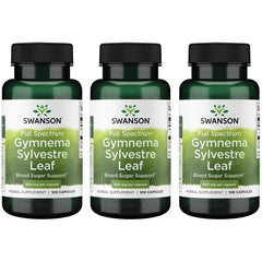Swanson Gymnema Sylvestre Leaf 100-Capsule 3-Pack front view