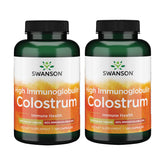 Bottle of Swanson High Ig Colostrum 500 mg, 120 capsules, 2-pack