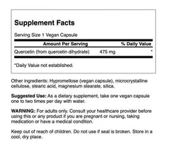 Close-up of Swanson Quercetin capsules