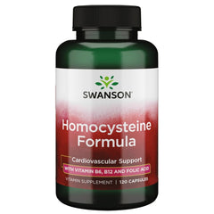 Front view of Swanson Homocysteine Formula 120 capsules bottle