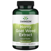 Swanson Horny Goat Weed Extract bottle 500 mg, 120 capsules