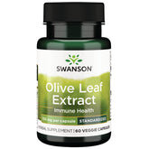 Bottle of Swanson HRB Olive Leaf EXT STD 100MG 60 VEG-CAPS