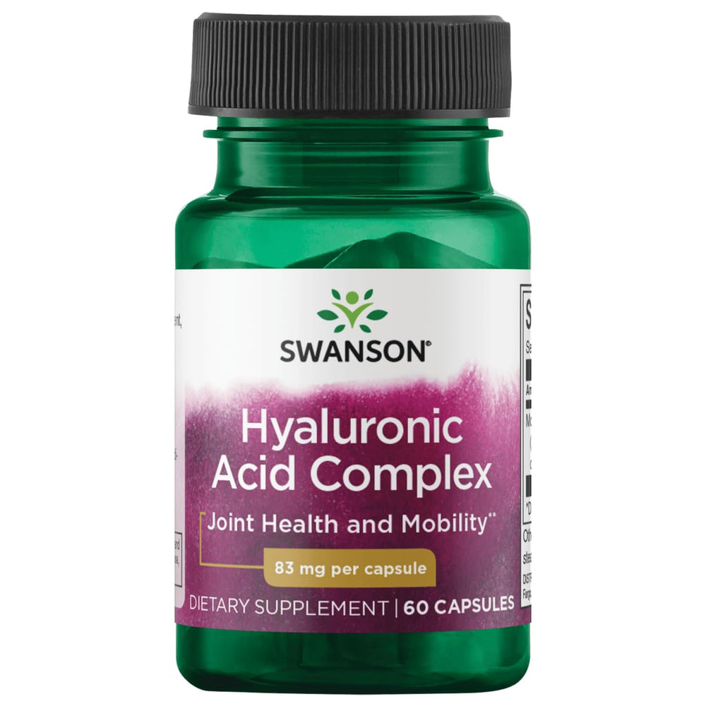 Swanson Hyal-Joint Hyaluronic Acid Complex bottle and capsules