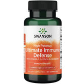 Front view of Swanson Immune Defense 60 Caps bottle