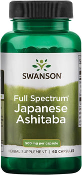 Bottle of Swanson Japanese Ashitaba 60 capsules, 500 mg each