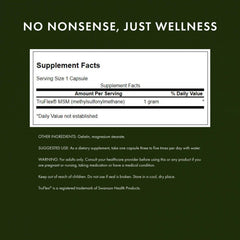 Back label of Swanson Jujube Fruit bottle