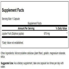 Side view of Swanson Jujube Fruit bottle