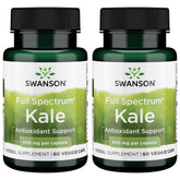 Swanson Full Spectrum Kale 400 mg bottle with 60 vegan capsules
