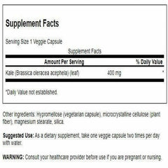 Close-up of Kale capsules from Swanson Full Spectrum Kale