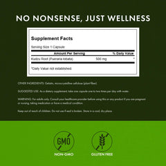 Swanson Kudzu Root capsules closeup—easy-to-swallow capsules for daily wellness.