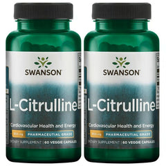 Swanson L-Citrulline bottle and label highlighting 850mg capsules for daily energy support.