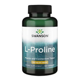 Swanson L-Proline 500 mg dietary supplement bottle label