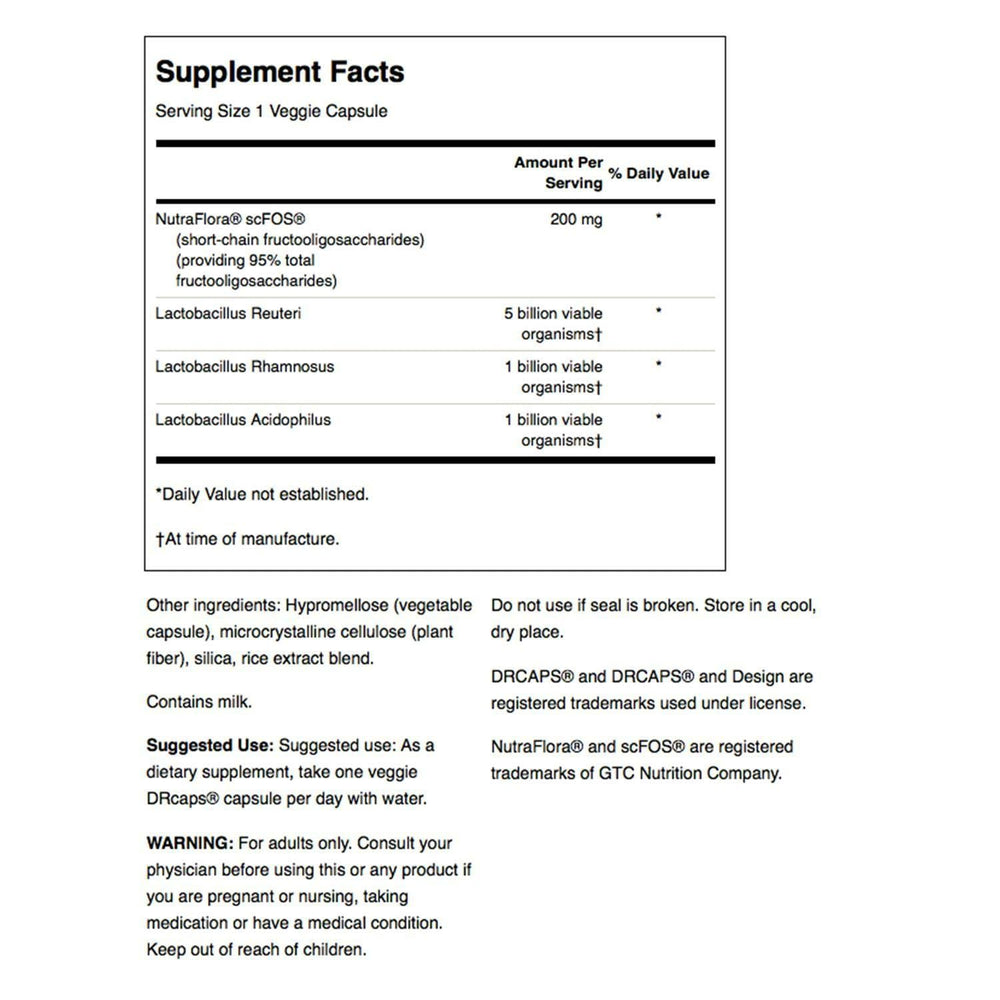 Close-up of probiotic veggie capsules showing 7B CFU