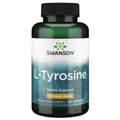 Swanson L-Tyrosine bottle with 100 capsules (500 mg each)