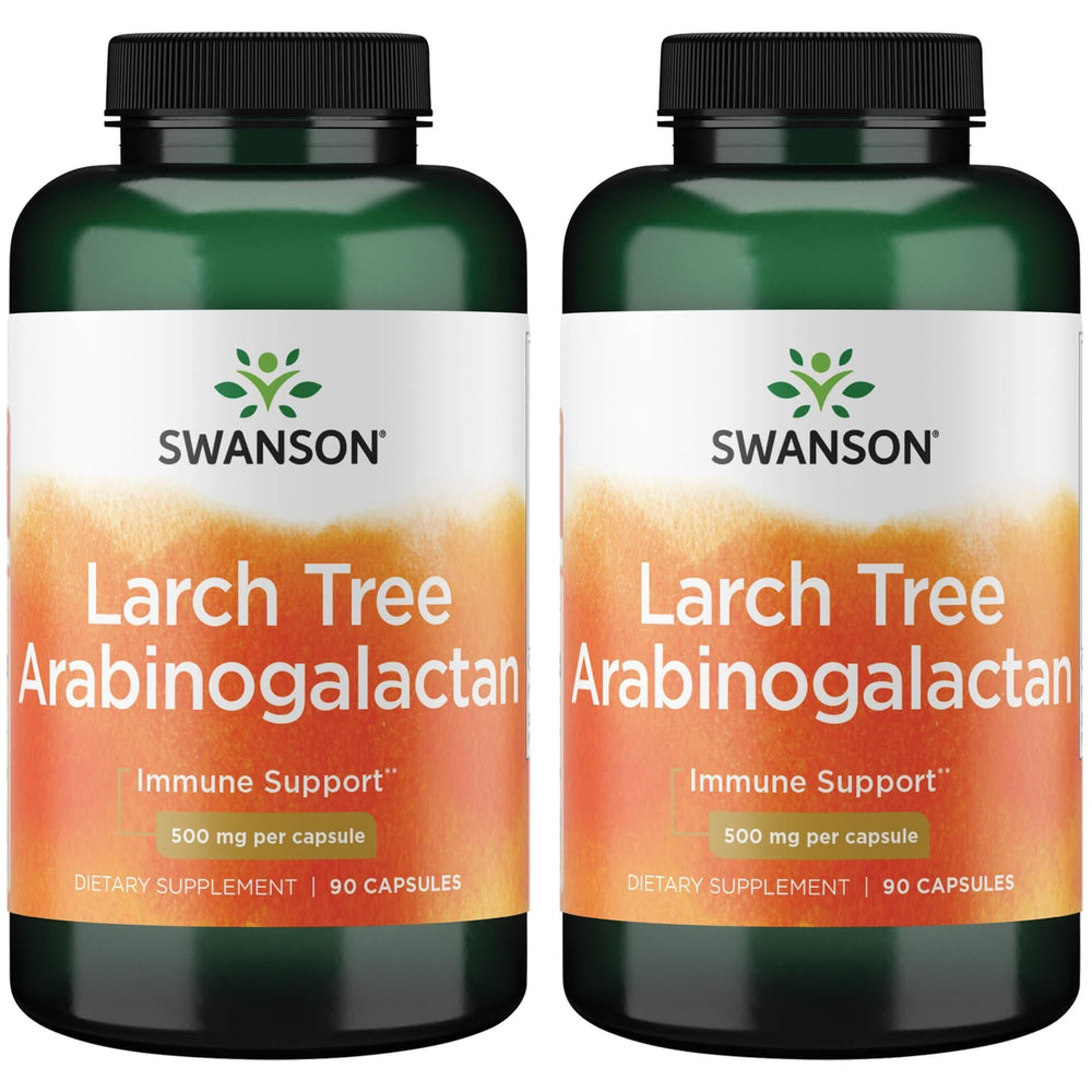 Swanson Larch Tree Arabinogalactan 500 mg 90 Caps (2 Pack) - Immune Support