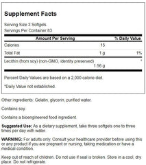 Swanson Lecithin Non-GMO 520 mg Softgels bottle - image 2