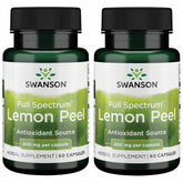 Swanson Full Spectrum Lemon Peel 400 mg 60 capsules 2-pack – front view