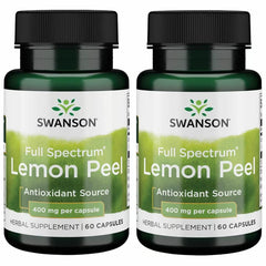 Swanson Full Spectrum Lemon Peel 400 mg 60 capsules 2-pack – front view
