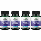 Swanson Lithium Orotate 5 mg bottle – 60 veggie capsules, 4-pack