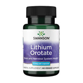 Swanson Lithium Orotate bottle with 60 veggie capsules