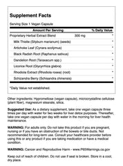Close-up of Swanson Liver Tone 300 mg label