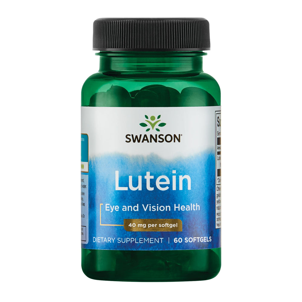Swanson Lutein softgel bottle front label