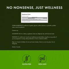 Close-up of Swanson Lutein softgels in bottle