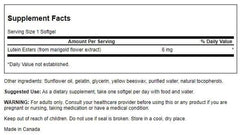 Close-up of Swanson Lutein 6 mg softgels