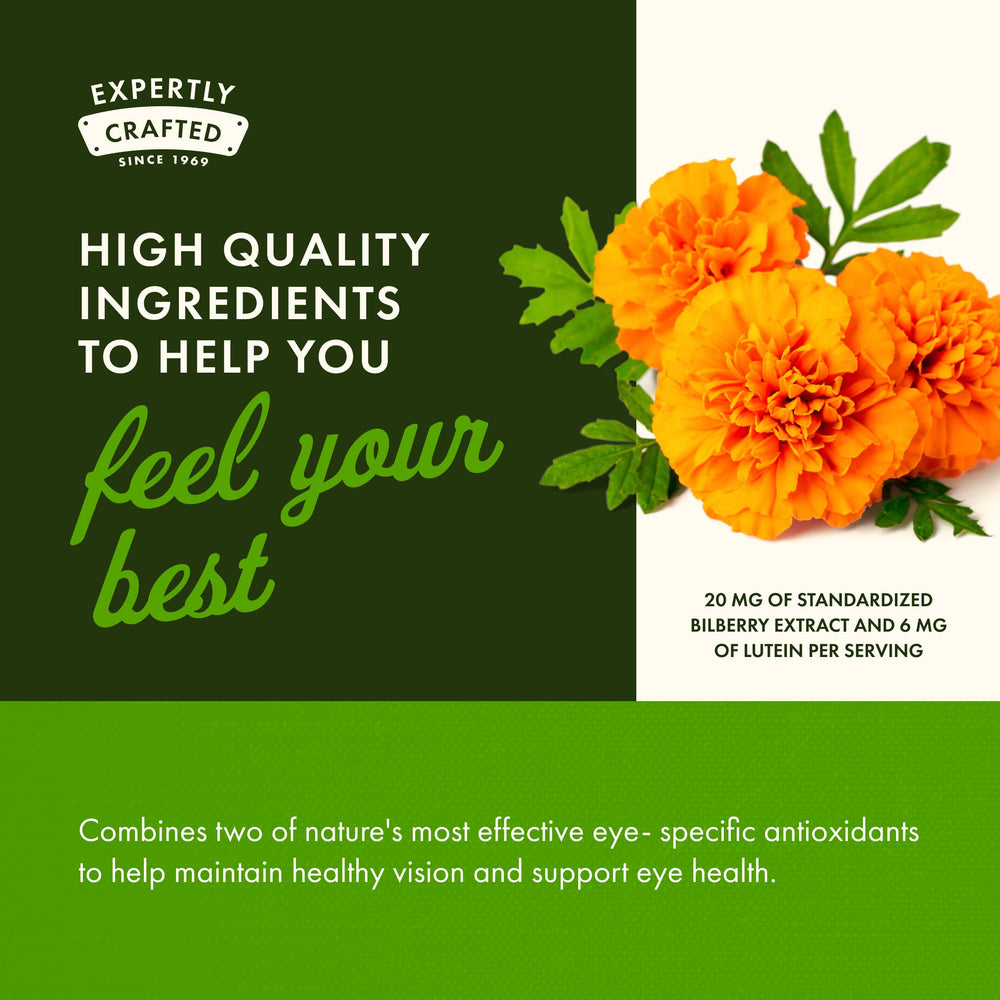 Single Lutein & Bilberry softgel capsule