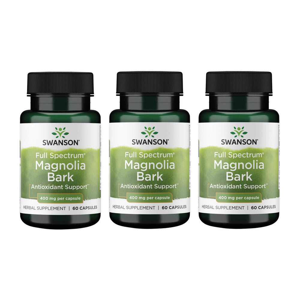 Swanson Magnolia Bark 3-pack packaging