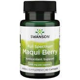 Product image: Swanson Full Spectrum Maqui Berry 400 mg bottle with 60 capsules