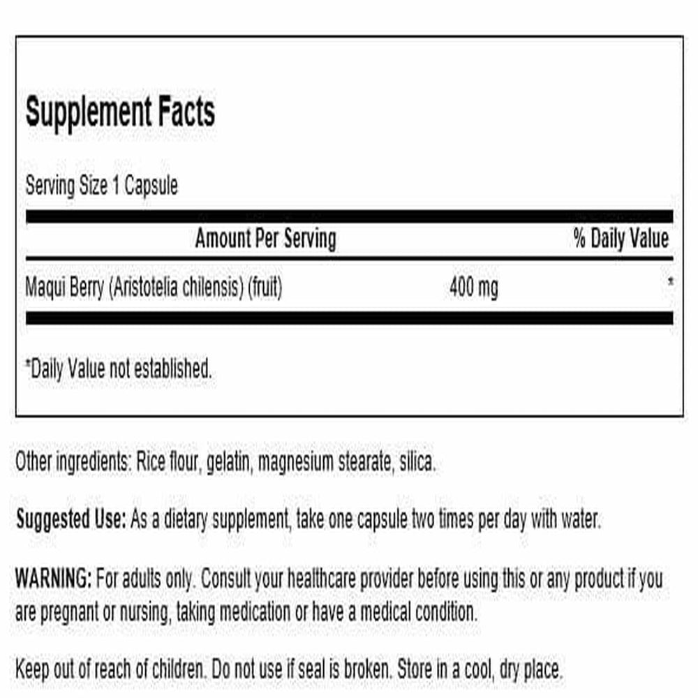 Close-up of Maqui berries used in the supplement