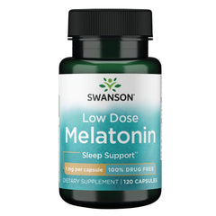 Swanson Melatonin bottle with label
