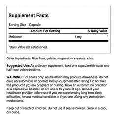 Close-up of a Melatonin capsule showing 1 mg