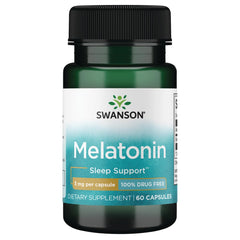 Swanson Melatonin 3 mg bottle with 60 capsules