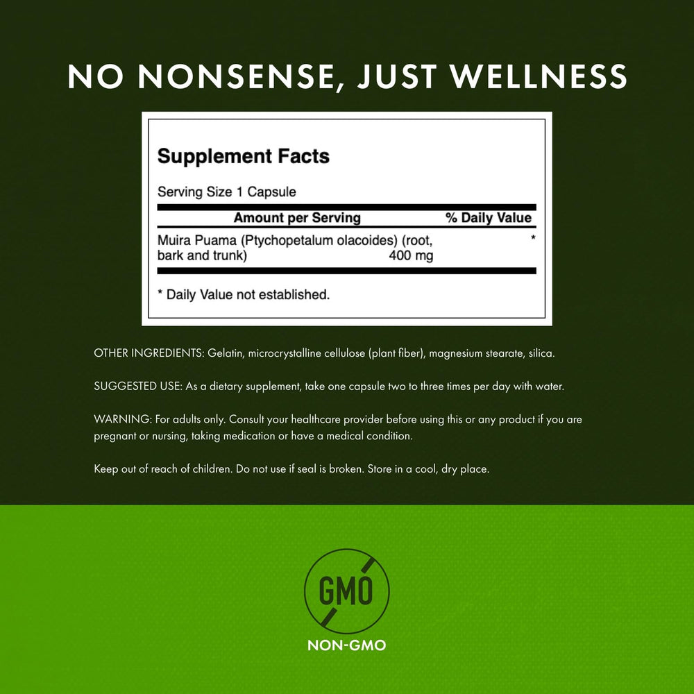 Swanson Muira Puama Root bottle with label