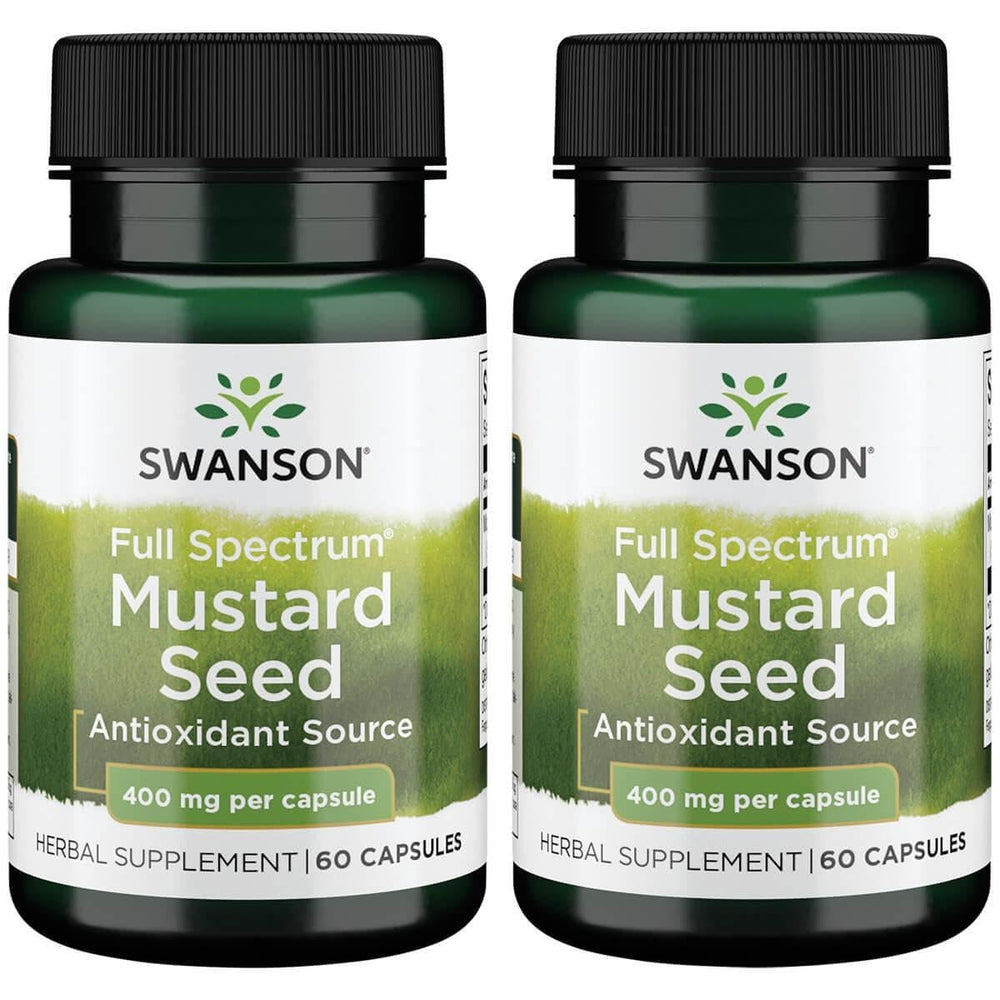 Swanson Full Spectrum Mustard Seed 400 mg – 60 Capsules (2 Pack) bottle image